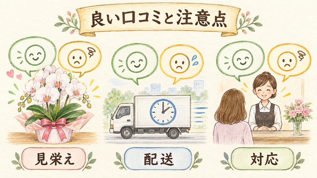 PREMIER GARDENの良い評判と悪い口コミを確認するの結論を示す手書き図解